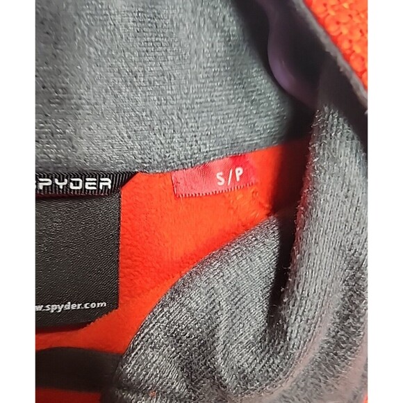 Spyder Outbound Quarter Zip Core pullover Sweater Orange/Gray - Men's Size S - Picture 3 of 8